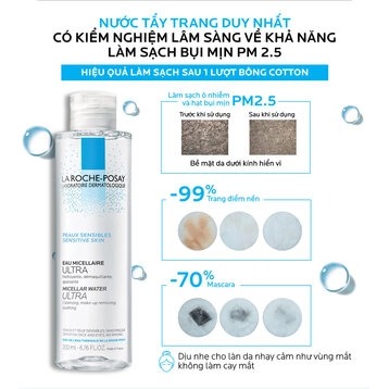 Tẩy trang La Roche Posay Effaclar da nhạy cảm 400ml - Hình ảnh 2