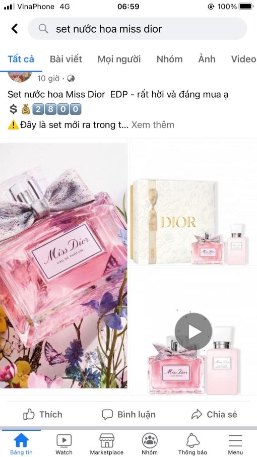 Set nước hoa MISSDIOR 4