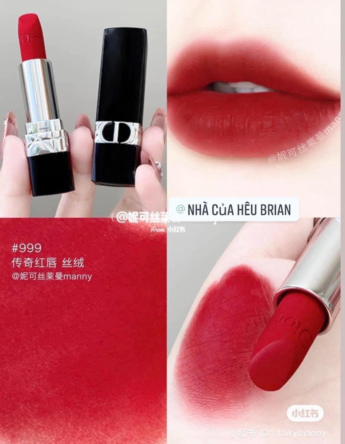 Mua Son Dior Rouge Velvet Màu 999 Màu Đỏ Tươi Mini chính hãng cao cấp Giá  tốt