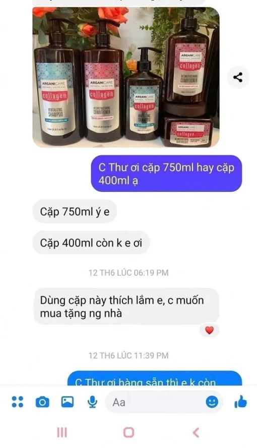 dau goi ARGANICARE COLLAGEN SHAMPOO 4