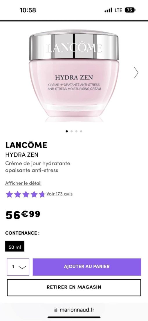 Kem thạch dưỡng ẩm Lancome Hydra Zen 3