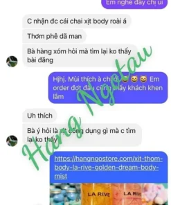xit thơm body La Rive Golden Dream Body Mist 2