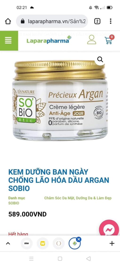 Kem cấp ẩm chuyên sâu dưỡng trắng SO Bio 5