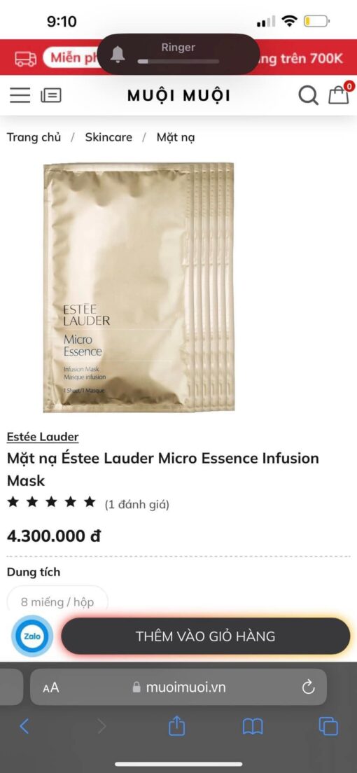 Mặt nạ Estee Lauder Micro Essence 2
