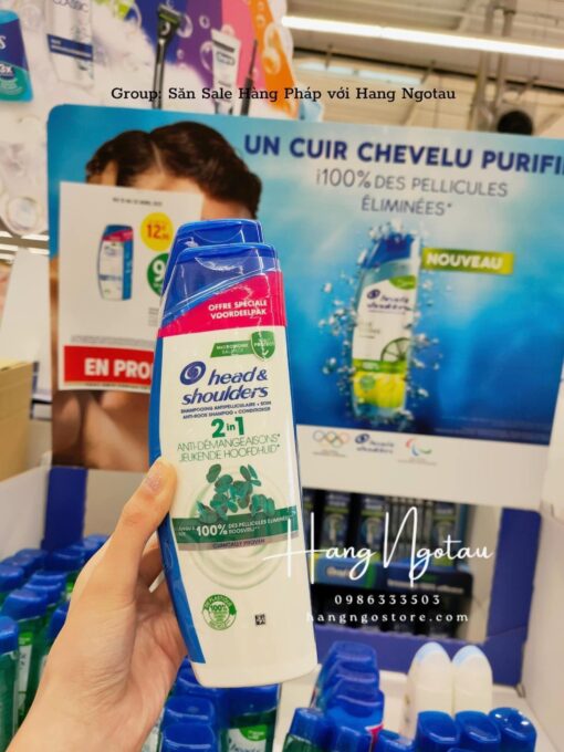 Dầu gội trị gàu Head and Shoulders nội địa Pháp mới 4