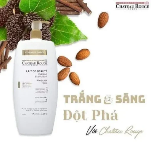 Sữa dưỡng thể kích trắng da Chateau Rouge Paris Lait De Beauté 3