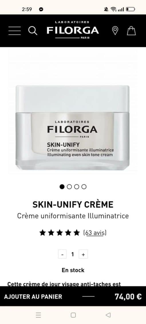 Set serum Filorga Skin Unify Intensive 5