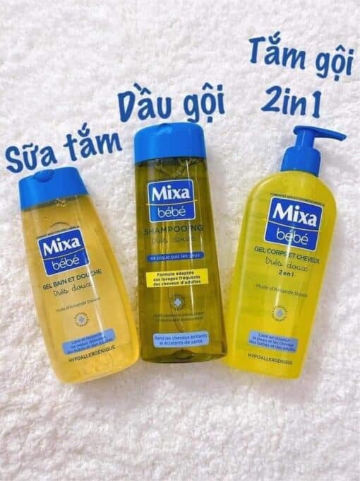 Sữa tắm gội hữu cơ Mixa 4