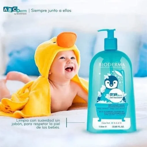 Bioderma ABCDerm Cleansing Gel Babies - Gel tắm gội hàng ngày dành cho trẻ sơ sinh và trẻ nhỏ - Ảnh 5