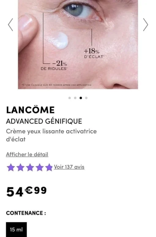 Kem mắt Advanced Génifique Yeux Lancôme tách set 5ml - Ảnh 4